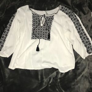Forever21 Long Sleeve White Top